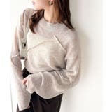 “ゆるっと”が叶える、1秒垢抜け！モヘアタッチシアー変形タック柄ニット（長袖） | Classical Elf  | 詳細画像28 