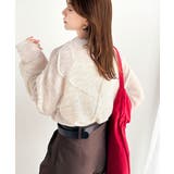 “ゆるっと”が叶える、1秒垢抜け！モヘアタッチシアー変形タック柄ニット（長袖） | Classical Elf  | 詳細画像30 