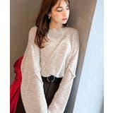 “ゆるっと”が叶える、1秒垢抜け！モヘアタッチシアー変形タック柄ニット（長袖） | Classical Elf  | 詳細画像31 