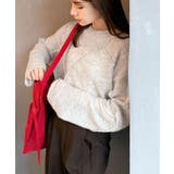 “ゆるっと”が叶える、1秒垢抜け！モヘアタッチシアー変形タック柄ニット（長袖） | Classical Elf  | 詳細画像32 