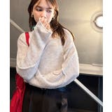 “ゆるっと”が叶える、1秒垢抜け！モヘアタッチシアー変形タック柄ニット（長袖） | Classical Elf  | 詳細画像34 