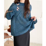 “ゆるっと”が叶える、1秒垢抜け！モヘアタッチシアー変形タック柄ニット（長袖） | Classical Elf  | 詳細画像36 