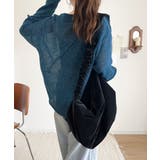 “ゆるっと”が叶える、1秒垢抜け！モヘアタッチシアー変形タック柄ニット（長袖） | Classical Elf  | 詳細画像42 