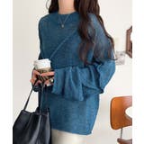 “ゆるっと”が叶える、1秒垢抜け！モヘアタッチシアー変形タック柄ニット（長袖） | Classical Elf  | 詳細画像44 