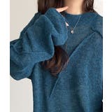 “ゆるっと”が叶える、1秒垢抜け！モヘアタッチシアー変形タック柄ニット（長袖） | Classical Elf  | 詳細画像46 