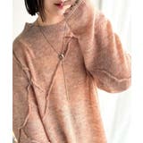 “ゆるっと”が叶える、1秒垢抜け！モヘアタッチシアー変形タック柄ニット（長袖） | Classical Elf  | 詳細画像52 