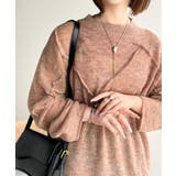 “ゆるっと”が叶える、1秒垢抜け！モヘアタッチシアー変形タック柄ニット（長袖） | Classical Elf  | 詳細画像53 