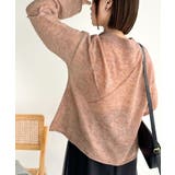 “ゆるっと”が叶える、1秒垢抜け！モヘアタッチシアー変形タック柄ニット（長袖） | Classical Elf  | 詳細画像54 