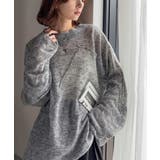 “ゆるっと”が叶える、1秒垢抜け！モヘアタッチシアー変形タック柄ニット（長袖） | Classical Elf  | 詳細画像1 