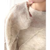 “ゆるっと”が叶える、1秒垢抜け！モヘアタッチシアー変形タック柄ニット（長袖） | Classical Elf  | 詳細画像61 