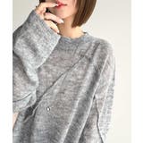 “ゆるっと”が叶える、1秒垢抜け！モヘアタッチシアー変形タック柄ニット（長袖） | Classical Elf  | 詳細画像4 