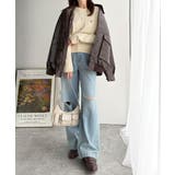 大人のためのコンパクトニット。胸刺繍ショート丈ケーブル編みニット（長袖） | Classical Elf  | 詳細画像11 