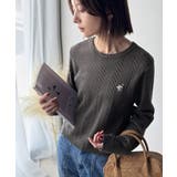 大人のためのコンパクトニット。胸刺繍ショート丈ケーブル編みニット（長袖） | Classical Elf  | 詳細画像14 