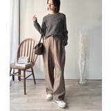 大人のためのコンパクトニット。胸刺繍ショート丈ケーブル編みニット（長袖） | Classical Elf  | 詳細画像20 