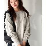 大人のためのコンパクトニット。胸刺繍ショート丈ケーブル編みニット（長袖） | Classical Elf  | 詳細画像25 