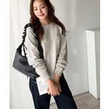 大人のためのコンパクトニット。胸刺繍ショート丈ケーブル編みニット（長袖） | Classical Elf  | 詳細画像27 