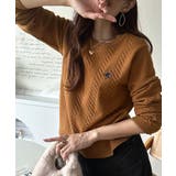 大人のためのコンパクトニット。胸刺繍ショート丈ケーブル編みニット（長袖） | Classical Elf  | 詳細画像39 