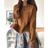 大人のためのコンパクトニット。胸刺繍ショート丈ケーブル編みニット（長袖） | Classical Elf  | 詳細画像42 