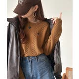 大人のためのコンパクトニット。胸刺繍ショート丈ケーブル編みニット（長袖） | Classical Elf  | 詳細画像44 