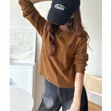 大人のためのコンパクトニット。胸刺繍ショート丈ケーブル編みニット（長袖） | Classical Elf  | 詳細画像47 