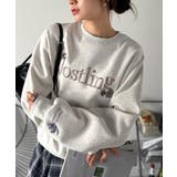 シンプルなのに一際映える。フラワー刺繍裏起毛スウェット | Classical Elf  | 詳細画像13 