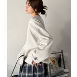 シンプルなのに一際映える。フラワー刺繍裏起毛スウェット | Classical Elf  | 詳細画像15 