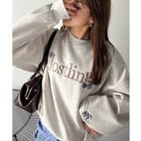 オートミール | シンプルなのに一際映える。フラワー刺繍裏起毛スウェット | Classical Elf 