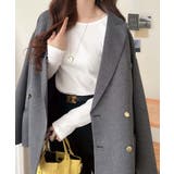 デコルテラインを美しく演出。クルーネックリブトップス（長袖） | Classical Elf  | 詳細画像5 