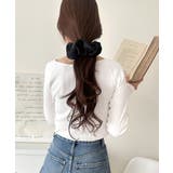 デコルテラインを美しく演出。クルーネックリブトップス（長袖） | Classical Elf  | 詳細画像8 