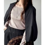 デコルテラインを美しく演出。クルーネックリブトップス（長袖） | Classical Elf  | 詳細画像27 