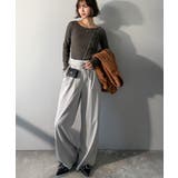 デコルテラインを美しく演出。クルーネックリブトップス（長袖） | Classical Elf  | 詳細画像32 