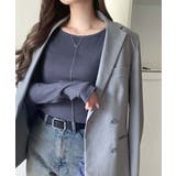 デコルテラインを美しく演出。クルーネックリブトップス（長袖） | Classical Elf  | 詳細画像37 