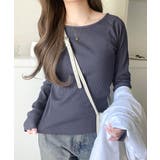 デコルテラインを美しく演出。クルーネックリブトップス（長袖） | Classical Elf  | 詳細画像38 