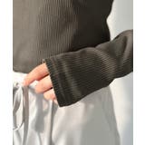 デコルテラインを美しく演出。クルーネックリブトップス（長袖） | Classical Elf  | 詳細画像42 