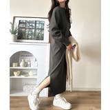 リラックス感とお洒落を両立。2wayヘンリーネックリブワンピース(ロング丈) | Classical Elf | 詳細画像18