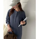 リラックス感とお洒落を両立。2wayヘンリーネックリブワンピース(ロング丈) | Classical Elf | 詳細画像24