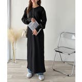 リラックス感とお洒落を両立。2wayヘンリーネックリブワンピース(ロング丈) | Classical Elf | 詳細画像5