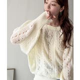 着るだけで上級者見えが叶う1枚♪ポコポコ透かし編みニットPO | Classical Elf  | 詳細画像5 