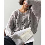 ライトグレー | 着るだけで上級者見えが叶う1枚♪ポコポコ透かし編みニットPO | Classical Elf 