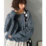 ブルー | 着るだけで上級者見えが叶う1枚♪ポコポコ透かし編みニットPO | Classical Elf 