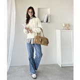 シンプルながらも洗練されたデザインで、こなれ感。胸刺繍スウェット見えコクーンニッ… | Classical Elf | 詳細画像5