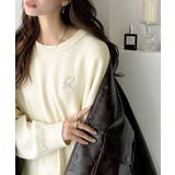 シンプルながらも洗練されたデザインで、こなれ感。胸刺繍スウェット見えコクーンニッ… | Classical Elf | 詳細画像6