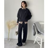 シンプルながらも洗練されたデザインで、こなれ感。胸刺繍スウェット見えコクーンニッ… | Classical Elf | 詳細画像12