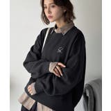 シンプルながらも洗練されたデザインで、こなれ感。胸刺繍スウェット見えコクーンニッ… | Classical Elf | 詳細画像13