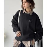 シンプルながらも洗練されたデザインで、こなれ感。胸刺繍スウェット見えコクーンニッ… | Classical Elf | 詳細画像14