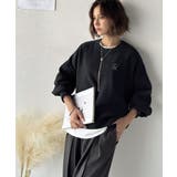 シンプルながらも洗練されたデザインで、こなれ感。胸刺繍スウェット見えコクーンニッ… | Classical Elf | 詳細画像18