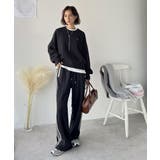 シンプルながらも洗練されたデザインで、こなれ感。胸刺繍スウェット見えコクーンニッ… | Classical Elf | 詳細画像20