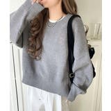 シンプルながらも洗練されたデザインで、こなれ感。胸刺繍スウェット見えコクーンニッ… | Classical Elf | 詳細画像23