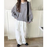 シンプルながらも洗練されたデザインで、こなれ感。胸刺繍スウェット見えコクーンニッ… | Classical Elf | 詳細画像24