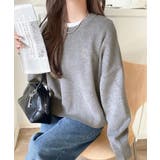 シンプルながらも洗練されたデザインで、こなれ感。胸刺繍スウェット見えコクーンニッ… | Classical Elf | 詳細画像28